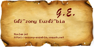 Gózony Euzébia névjegykártya